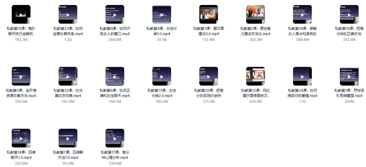 晓辉恋爱私人定制课之《私教大课》百度网盘下载