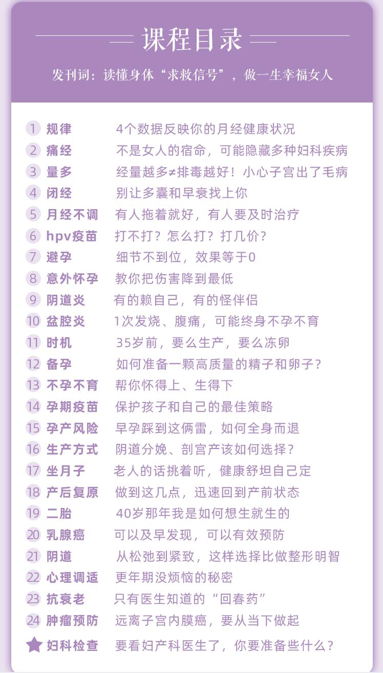 11080721799 协和张羽的女性健康管理课