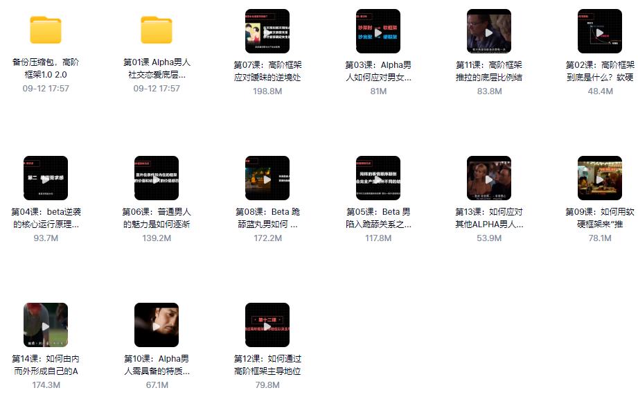 13031633135 柯李思Chris《高阶框架1.0+2.0》百度云下载