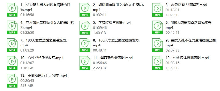 墨菲斯恋爱蓝图课程（高清）