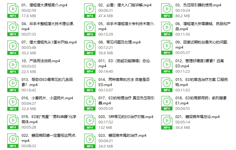 韩教授增粗增大入门版20天训练套餐（最新）