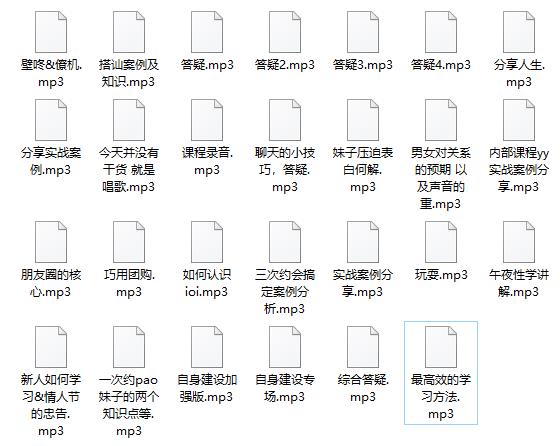 梵公子《高阶课程》录音