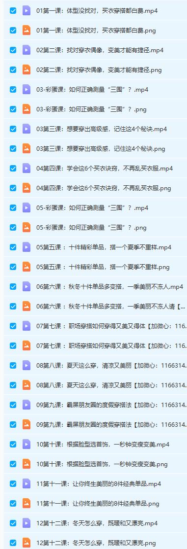 衣品提升，12堂女人气质穿搭课