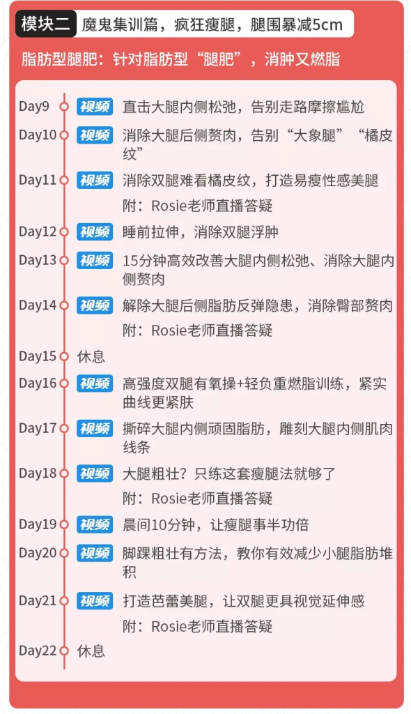 30天美腿集训营，让你拥有一双长直细美腿