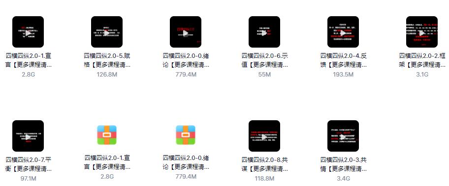 情感课程《四横四纵2.0》百度网盘下载