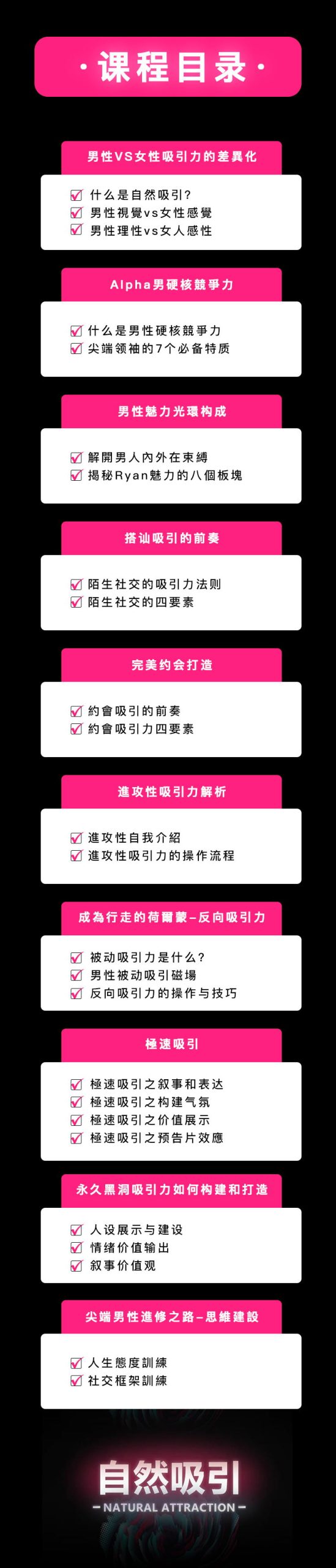 瑞恩10节高级情感课《自然吸引》百度云下载