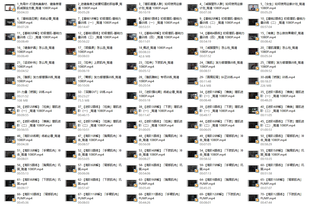 埃里克：打造完美身材，健身房增肌减脂全方案 完结版本