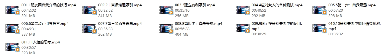 31100322607 真爱养成术《长期关系必修课》明日恋爱课程