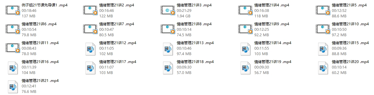 例子姐《成功女人的向上情绪管理课》21节视频课程