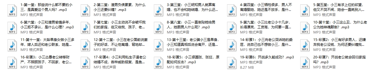 朱身勇《小三心理13堂课》音频