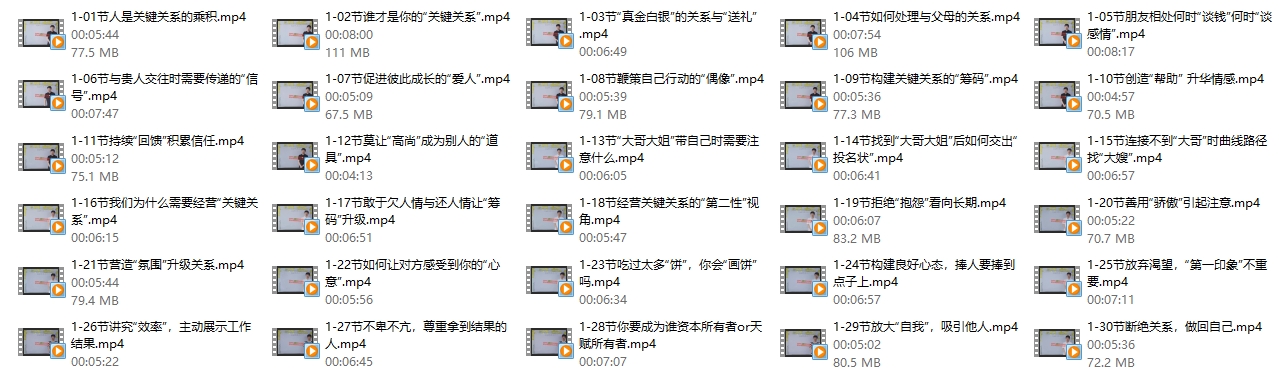 《30条关键关系训练营》完整版