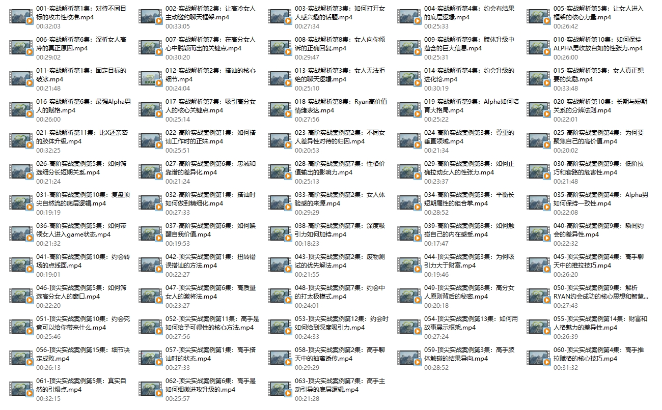 瑞恩Ryan2024新作《自然之道PLUS》+2024最新内部私享会6节