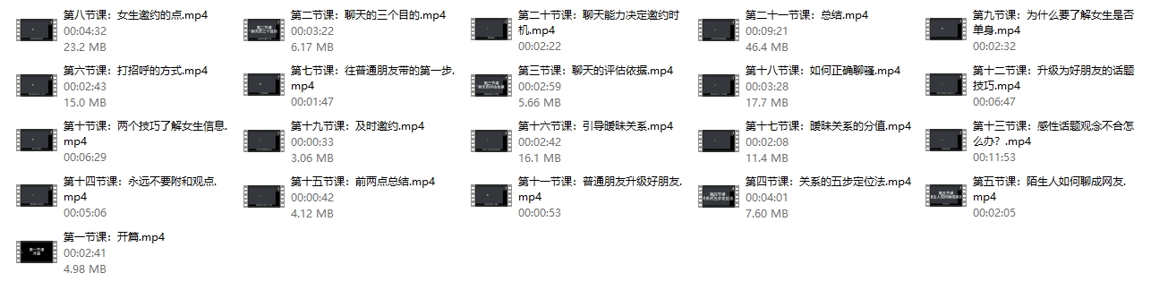 子阳脱单实战课