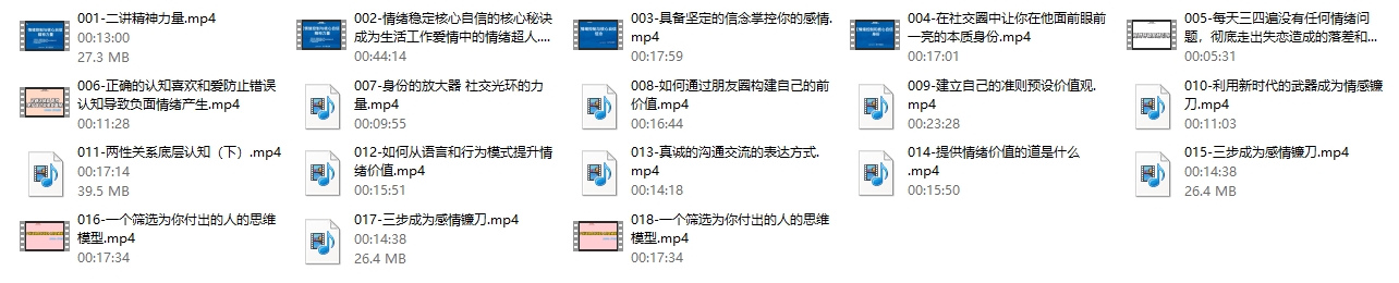 17084621894 渣老师两性关系底层认知课(视频课)