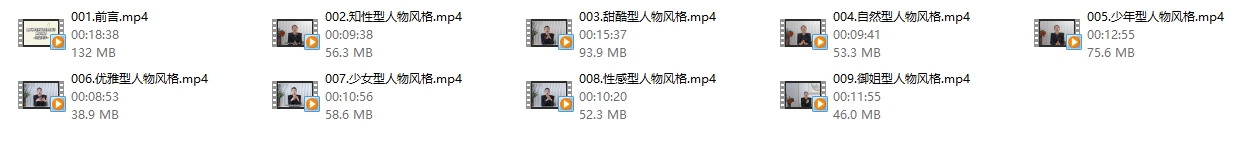 九大人物风格解析