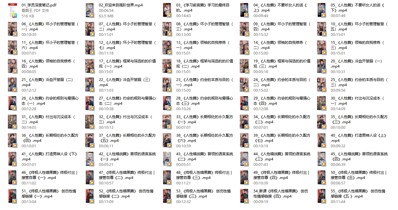 波波人性课《高阶暗黑版》新版本 高手必修课