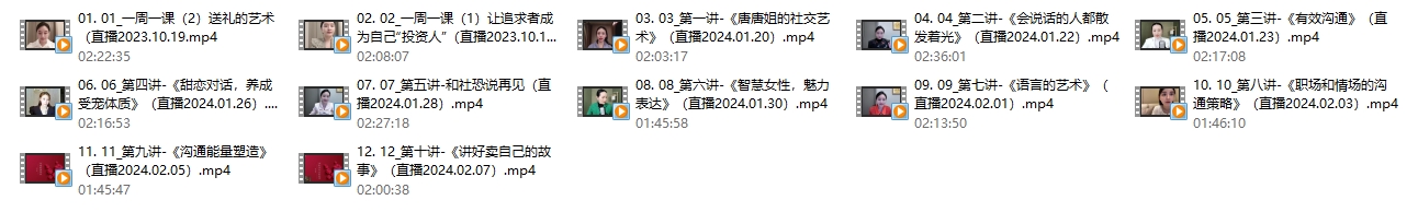 唐唐姐《社交演讲精华班》价值2980