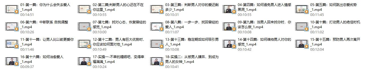 朕哥高阶私教课之保卫爱情