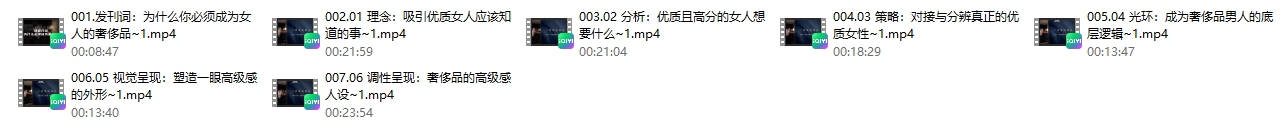 奢侈品模式《收获与优质异性高质量情感》7节视频