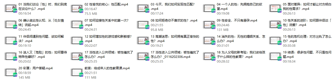 沈奕斐《性与爱的真相》完结