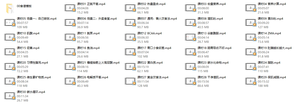 卓叔《增肌入门教学课》《增肌饮食营养课》