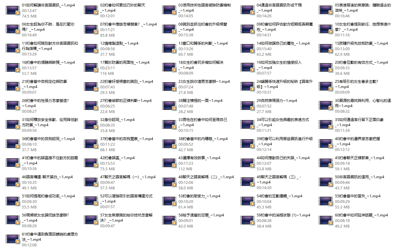 良叔《约会的艺术》Pro版（61节全）