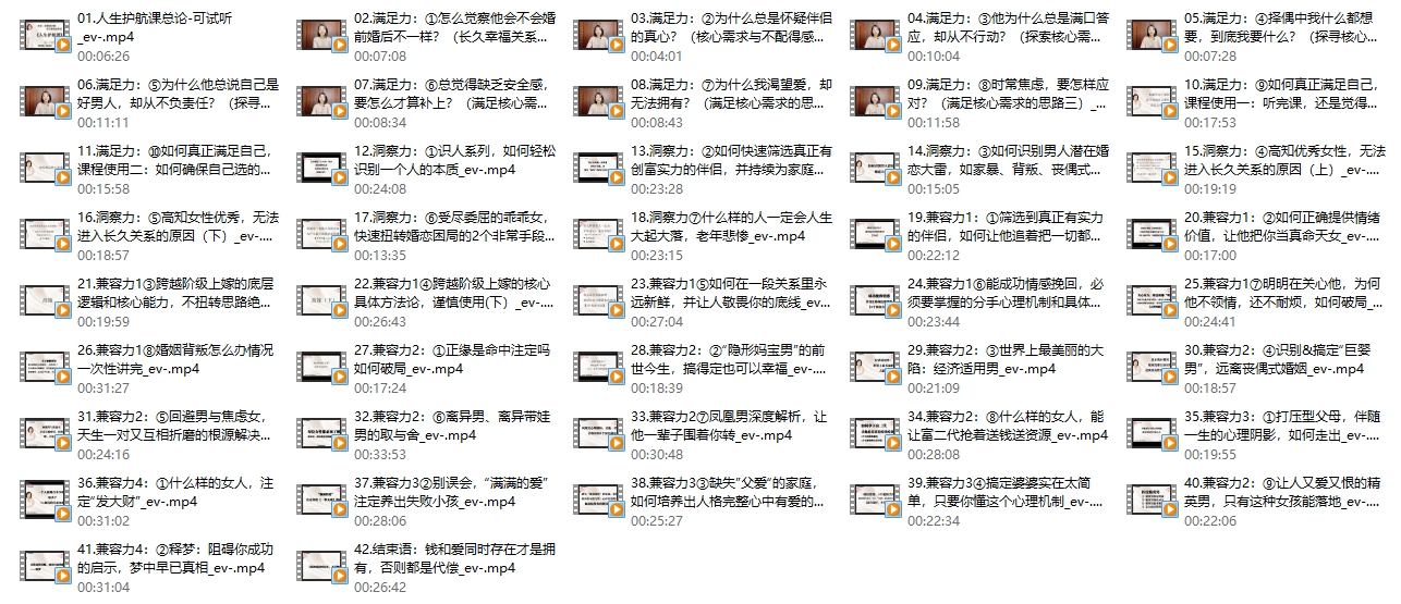 谢小树《人生剧透课》42集全