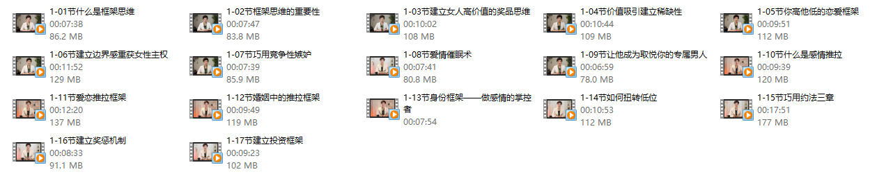 北乔老师《重建框架思维的认知》17集