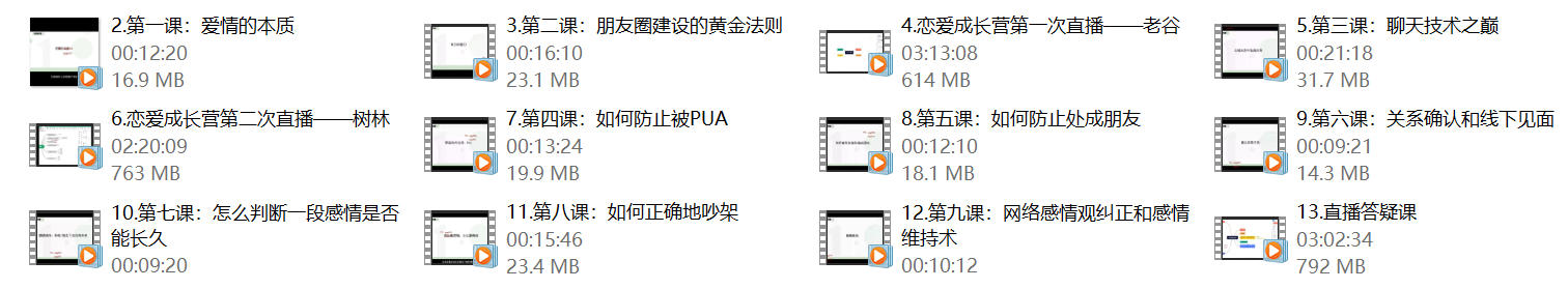 树成林《恋爱成长营》