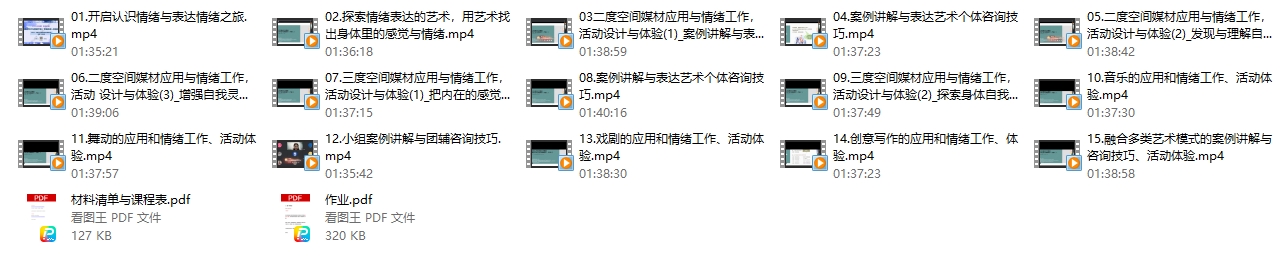 专题体验+实操课15讲 _ 国际表达艺术治疗师直播授