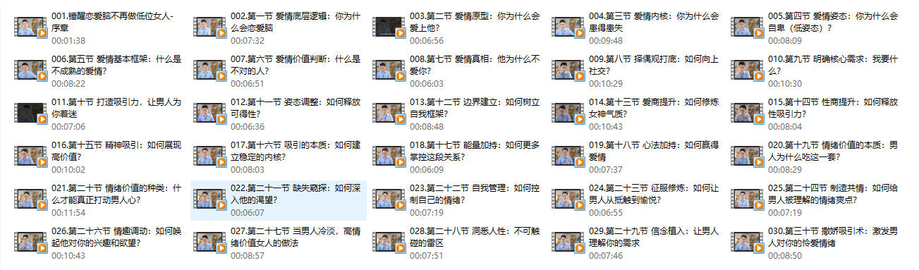 恋爱脑反转课：32节课让男人离不开你