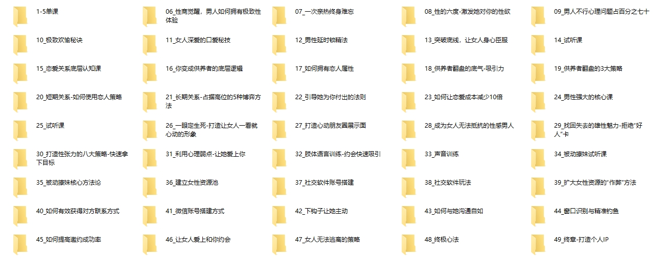 子轩《情场帝王》年度VIP-包含4大核心课
