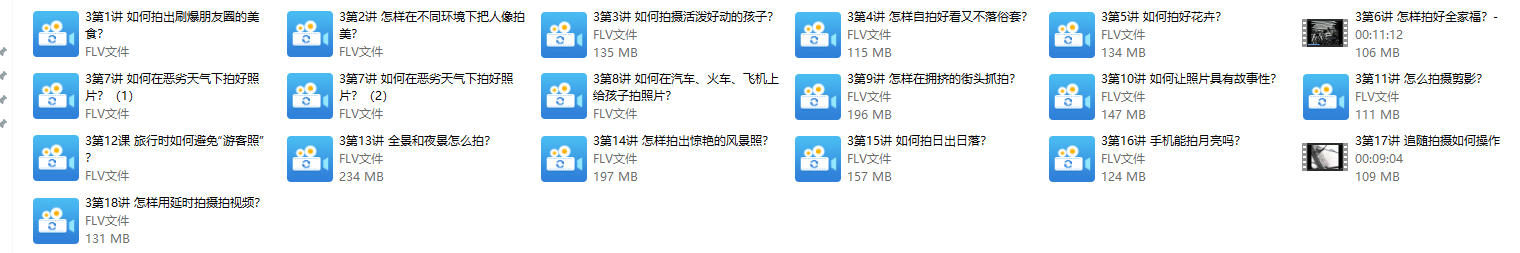 24种生活场景模拟拍摄训练