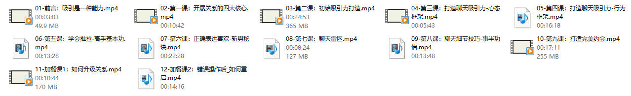 李李姐妹的恋爱军师-李李女主吸引力1.0从零基础到斩男高手-12节