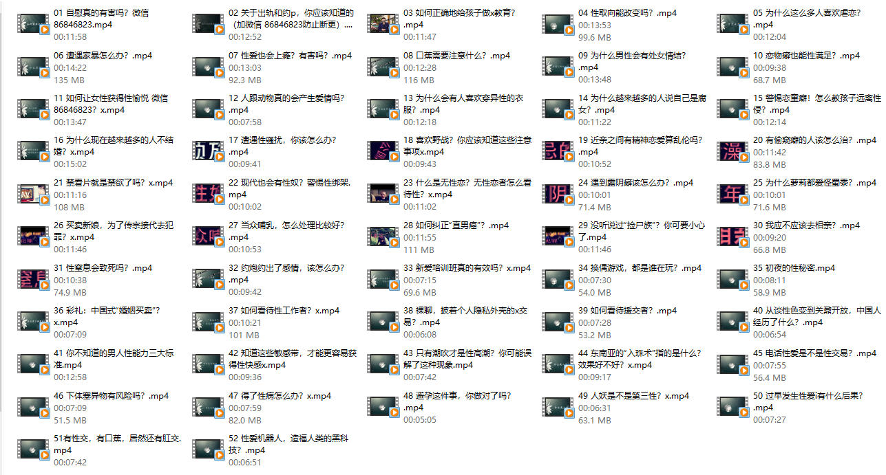 李银河《52堂X学课》